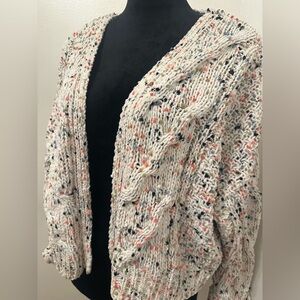 Moon & Madison Multicolored Speckled Cardigan, Size Small